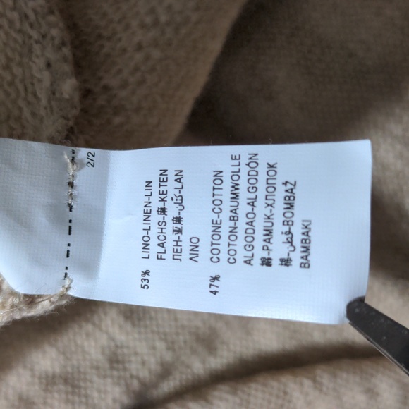 Linen/Cotton Draped Cascade Cardigan from Benetton - Picture 9 of 10